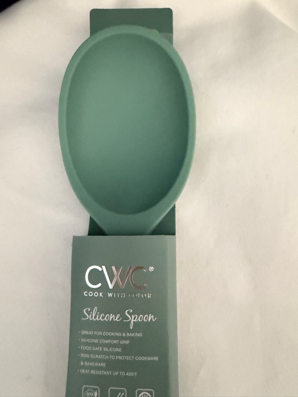 CWC Silicone Spoon in Sage Green - Cook With Color